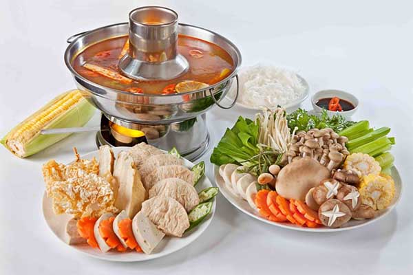 nguyên liệu lẩu chay chua cay